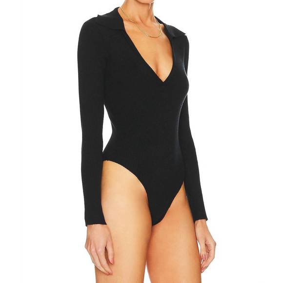 NEW LBLC THE LABEL morse bodysuit in black - Picture 3 of 4